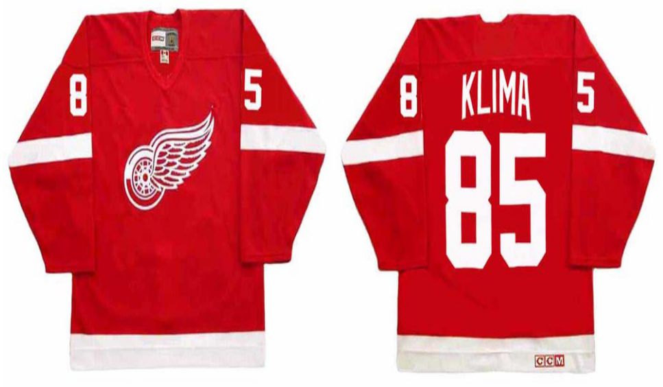 2019 Men Detroit Red Wings 85 Klima Red CCM NHL jerseys